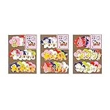 【Amazon.co.jp 限定】和紙かわ澄 特撰 手染め 京友禅 千代紙 シール 干支 午 15枚入×3個セット（45枚入)