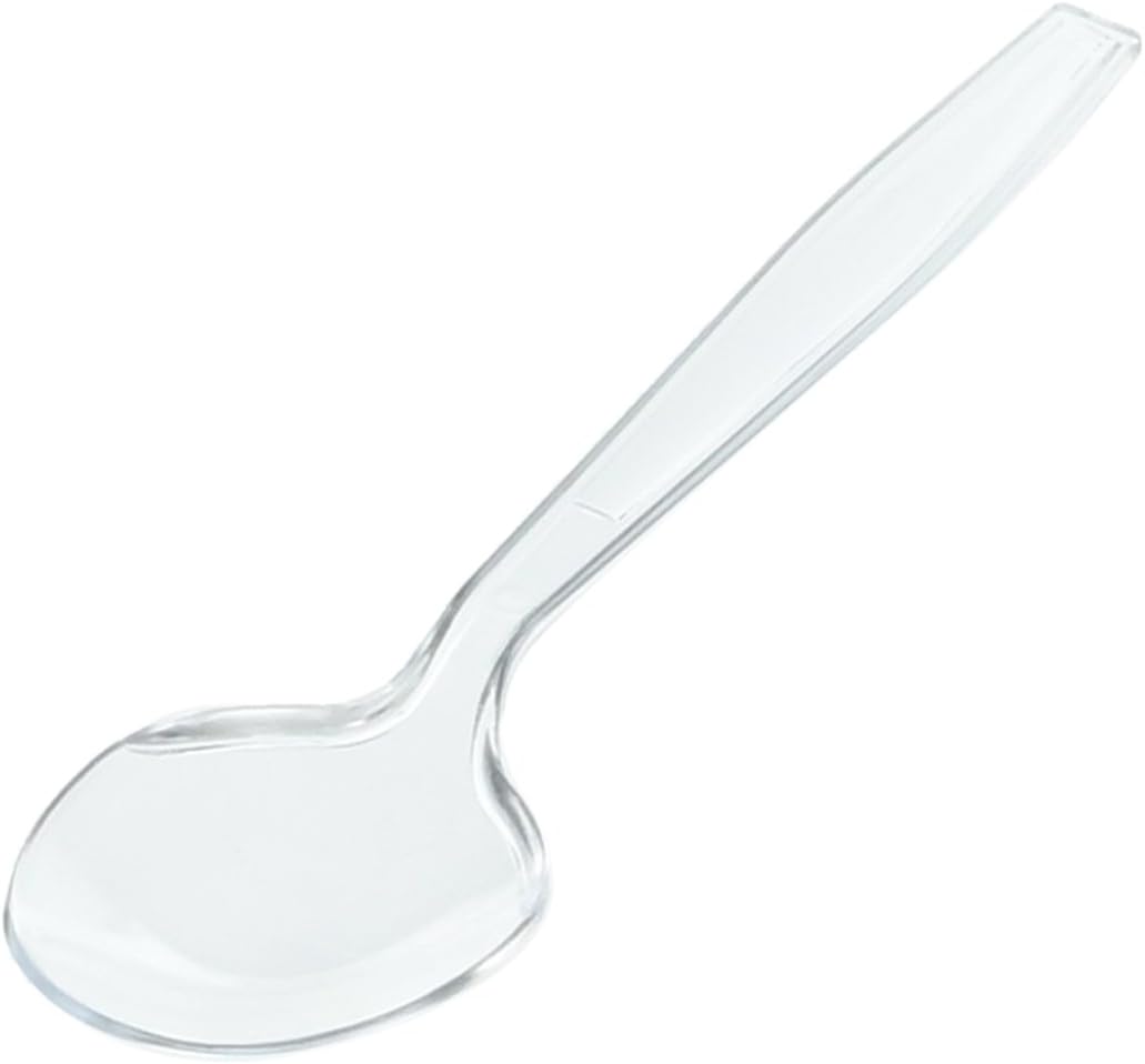 Fineline Settings Extra Heavy Cutlery Clear Soup Spoons