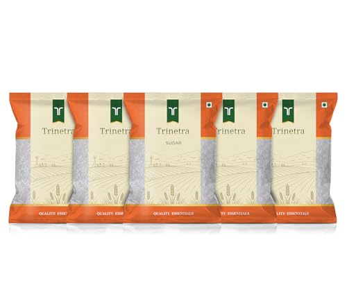 Image of Trinetra White Sugar | Cheeni for Daily Use | 5 kg (5 x 1kg)