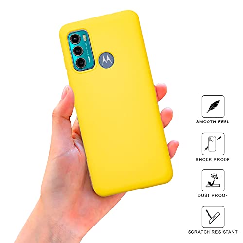 Image of SPRIG Compatible with Moto G60 Premium SilkTone Back Cover Drop Tested Shock Proof Mobile Case for Men, Women, Boys and Girls with Camera Protection (Shining Yellow)