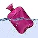 Samply Hot Water Bottle- 2 Liter Water Bag with Knitted Cover,Transparent Purple
