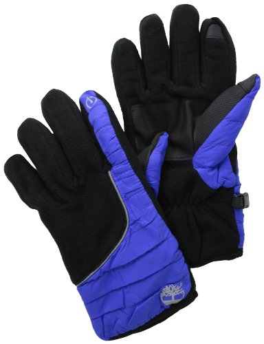 Timberland Men's Fleece Soft Shell Glove with Touch Screen Technology, Blue, Medium