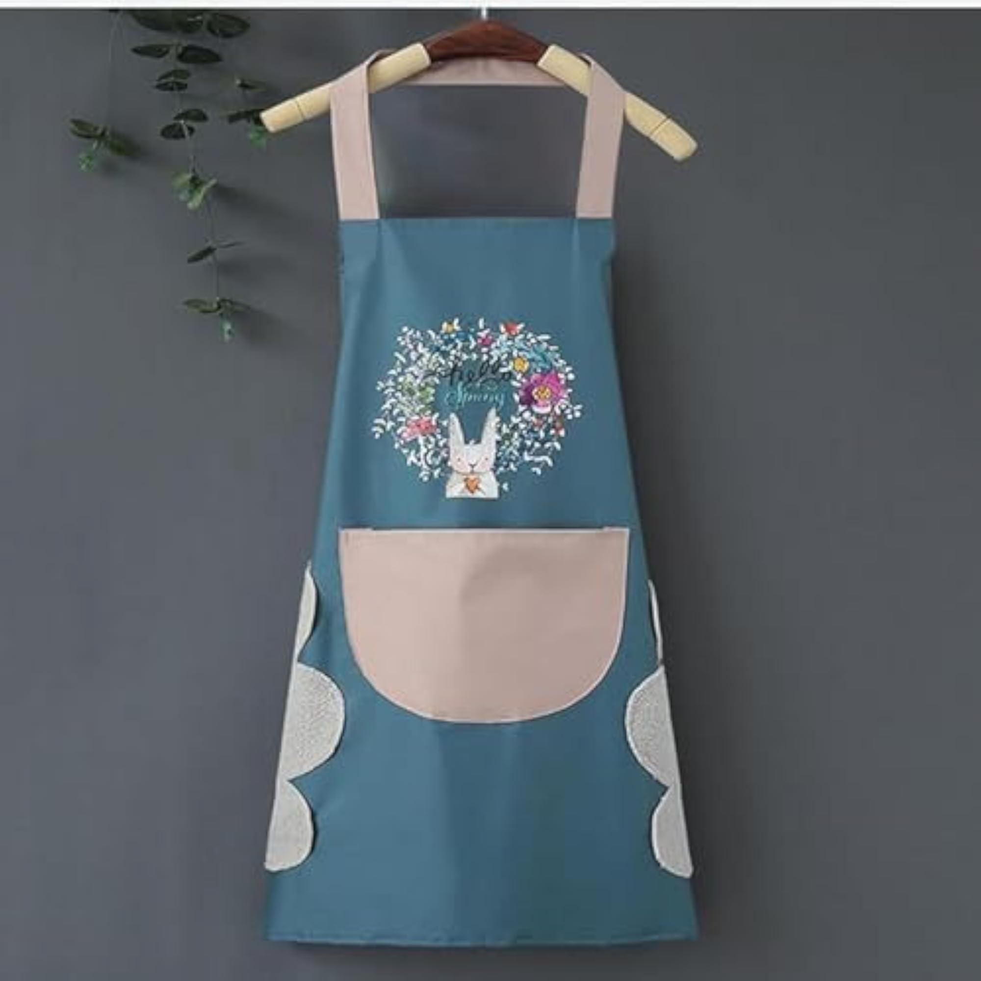 Women's Kitchen Apron with Cooking Cap Set, Adjustable