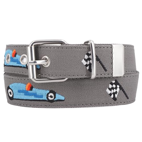 EANAGO Kinder Gürtel Jungen – Robuster Stoffgürtel mit Stickerei – Verstellbar 3–12 Jahre – Bequeme Schnalle – Hochwertiges Accessoire für Schule, Freizeit & Alltag