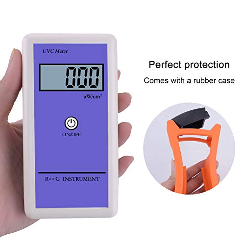 RCYAGO RGM-UVC Reptile UV Radiation Meter 1uw/cm2 High Precision UV Illuminance Meter UVC Luminosity Measurement Tool with LCD Digital Display