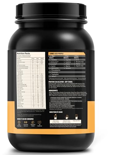 Image of MyFitFuel Advance Mff 100% Whey Protein, with Digestive Enzymes an Multi-Vitamins (Mango Alphonso, 1 Kg) 28.5 Servings