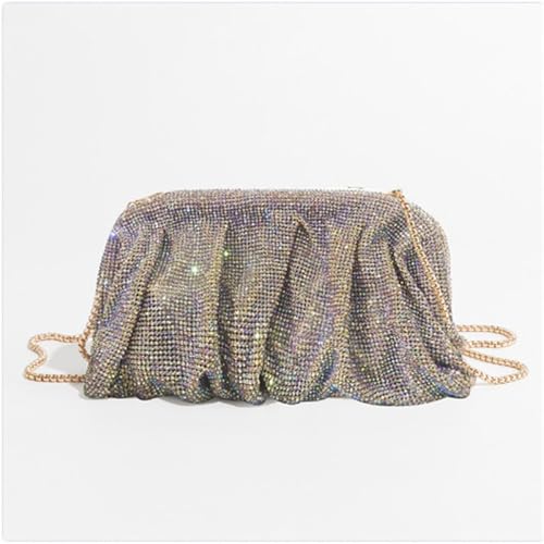 Mini pochette velours bleu compacte avec chaîne pour ranger vos essentiels