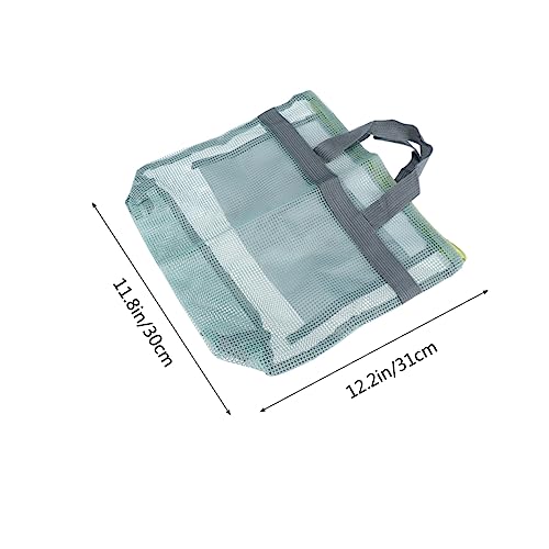 NOLITOY Large-Capacity Portable Mesh Tote Bag with Zippered Pocket for Women for Travel Beach or Pool Use Stylish and Functional Washing Storage Bag2