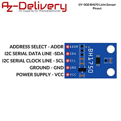 AZDelivery 3 x GY-302 BH170 Lichtsensor Helderheidssensor compatibel met Arduino en Raspberry Pi Inclusief E-Book! - Afbeelding 6