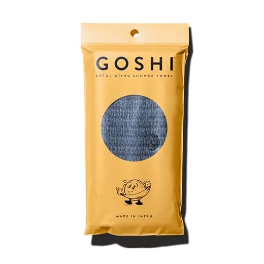 GOSHI Exfoliating Shower Towel - Rip-Resistant Exfoliating Washcloth for All Skin Types - Made in Japan