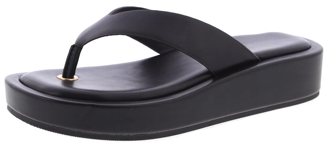TruFox Women's Platform Flip Flops Wedge Sandals Comfortable Soft Cushion Slip on Summer Beach Thong