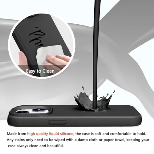 Image of iPhone 11 pro max Case Silicone,Soft Microfiber Lining(Black)