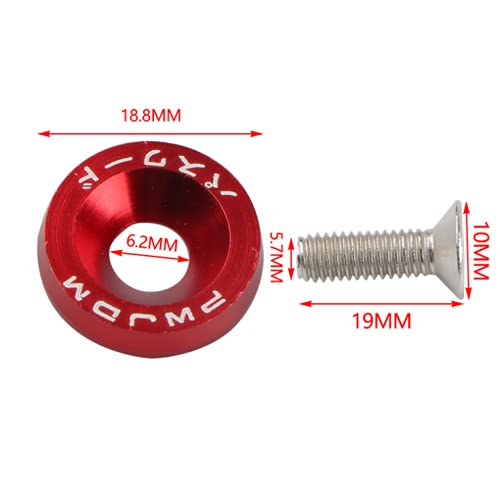 10Pcs Electric Scooter Fasteners Screws Handle Bar Screws Washers for Dualtron 1 2 3 Thunder Eagel Ultra Zero 9 KAABO Parts (Red)