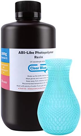ELEGOO Upgraded ABS-Like 3D Printer Resin 2.0, 405nm UV-Curing LCD Resin High Precision Fast Curing Non-Brittle Photopolymer Resin for LCD Printing Grey 1000G