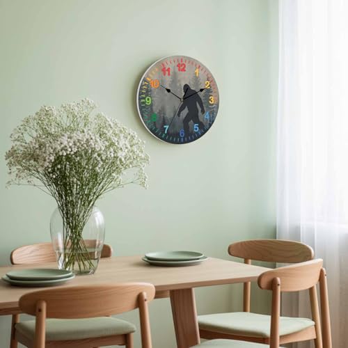 Reloj de pared analógico silencioso 14 pulgadas PVC redondo miniatura 7