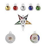 SEIRAA Order of The Eastern Star Jewelry Masonic Gift for Women OES Sorority Jewelry OES Charm for Jewelry Making DIY Crafts (OES DIY)