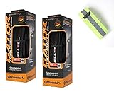 Bike A Mile Continental Gator Hardshell Road Bike Tires Set of Folding Bicycle Tire - with Reflective Safety Armband (Set of 2 Tires + Reflector, 700 x 23mm)