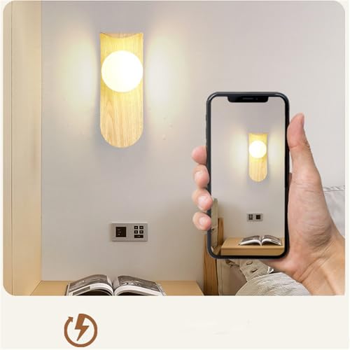 Aplique de pared de hierro y cristal de alta gama con sutil acabado textura nogal 3