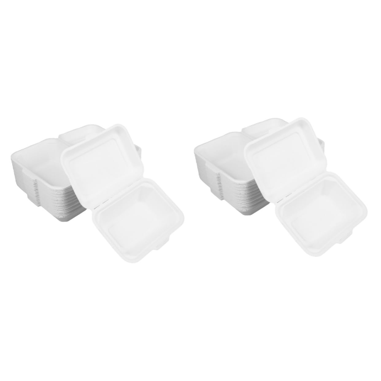 SOLUSTRE 100piezas Cajas De Comida Desechables Biodegradables Envases Para Comida Para Llevar Recipientes Prácticos Para Snacks Hamburguesas y Frutas Ecológicos y Seguros Para Alimentos
