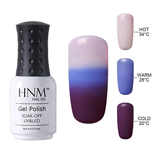 HNM Thermal Temperature Color Changing Gel Nail Polish Soak Off UV LED Nail Lacquer 4218 8ml