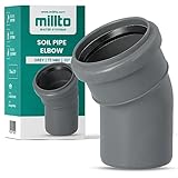 Millto™ Kunststoff Bogen 75x75 mm 30º PP-Bogen Abwasser Installation Rohrbogen Abwassersysteme Abflussrohr Anschluss Kanalisationsrohr Sanitärverbinder Armaturen für Entwässerungssysteme