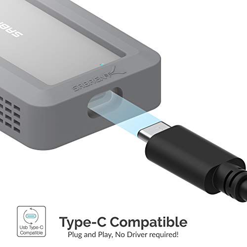 Sabrent caja externa resistente USB 3.2 IP67 para SSD M.2 NVMe miniatura 3
