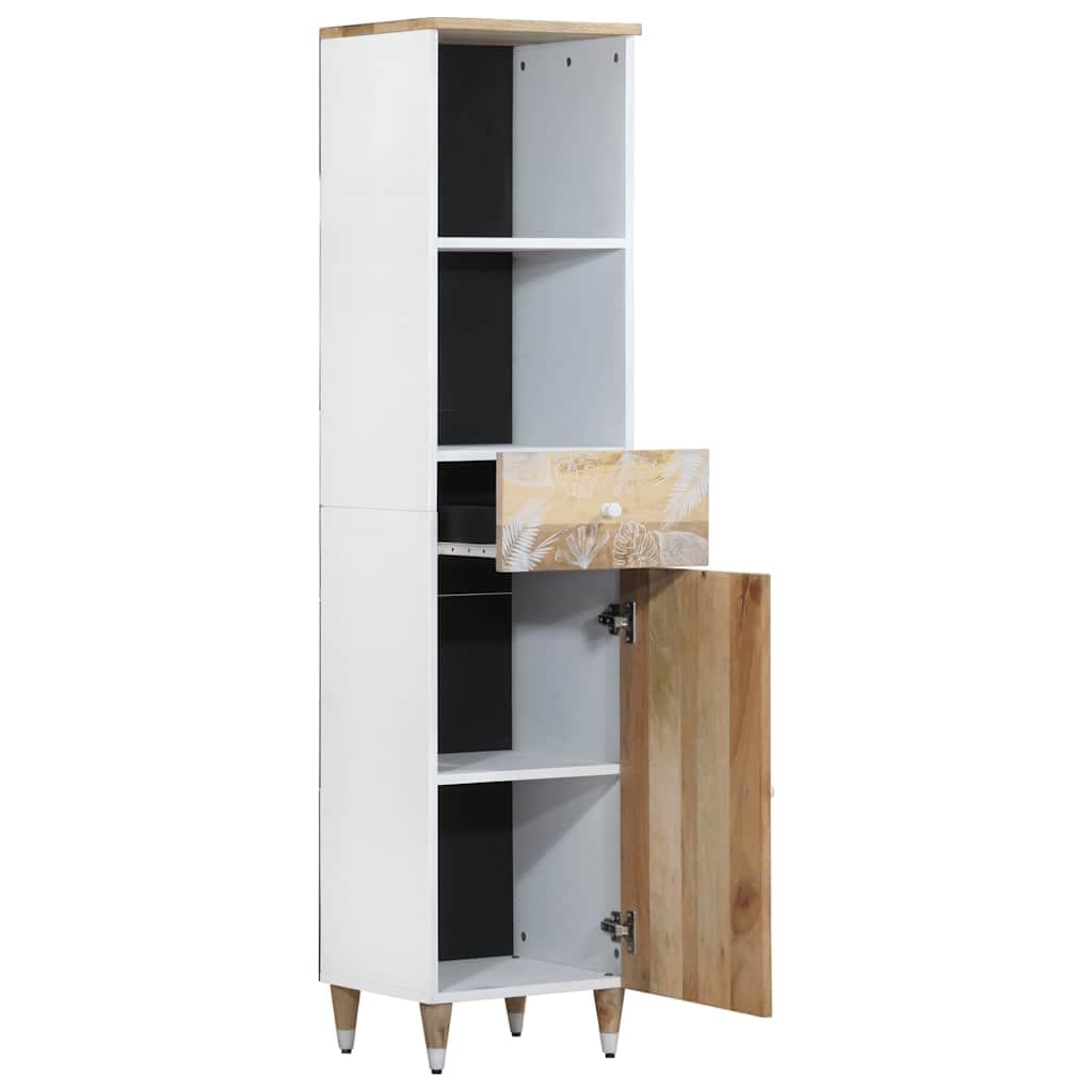 Armoire de salle de bain 38 x 33,5 x 160 cm en bois massif de