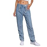 Praktisches Design: Die Doppelknopfleiste vorne die dezenten Nähte verleihen der Jeans einen modernen funktionalen Look