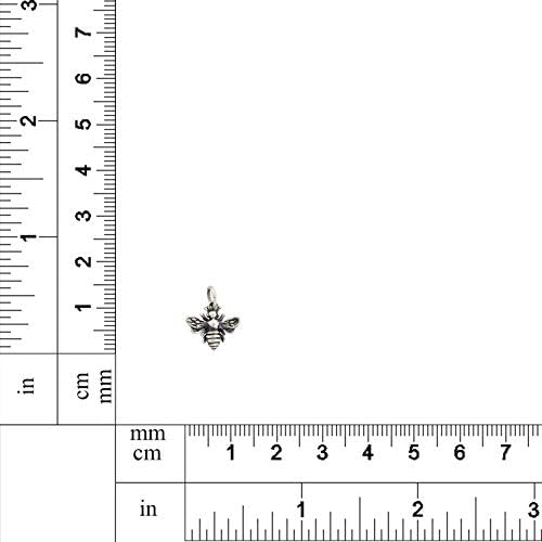Honey Bee Bumble Bee 14x12mm Sterling Silver Charm with soldered Jump Ring - 1pc 20% Discounted (2852)/1
