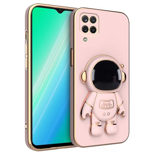 Image of for Samsung Galaxy M33 5G Case Cute 3D Astronaut Stand Design Camera Protection Shockproof Soft Back Cover (for Samsung Galaxy M33 5G, Pink)