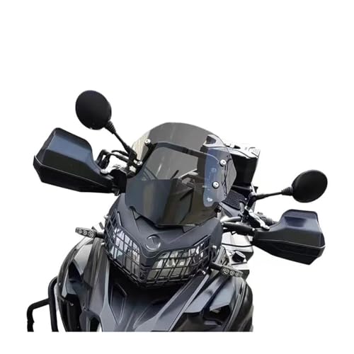 EIORRIMEQE For Benelli TRK502 TRK502X TRK552 TRK552X �p �I�[�g�o�C�p�E�C���h�V�[���h �E�C���h�X�N���[�� �f�t���N�^�[ �X�|�C���[ �I�[�g�o�C�p ���h �E�C���h�V�[���h(A - Gray)