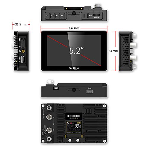 PortKeys BM5-II 5.2\" 4K Touchscreen Camera Monitor(with Control Cable) for Z Cam E2,Sony FS5/FS7,BMDCC\\URSA Mini,Canon C-Series - Thumbnail 5