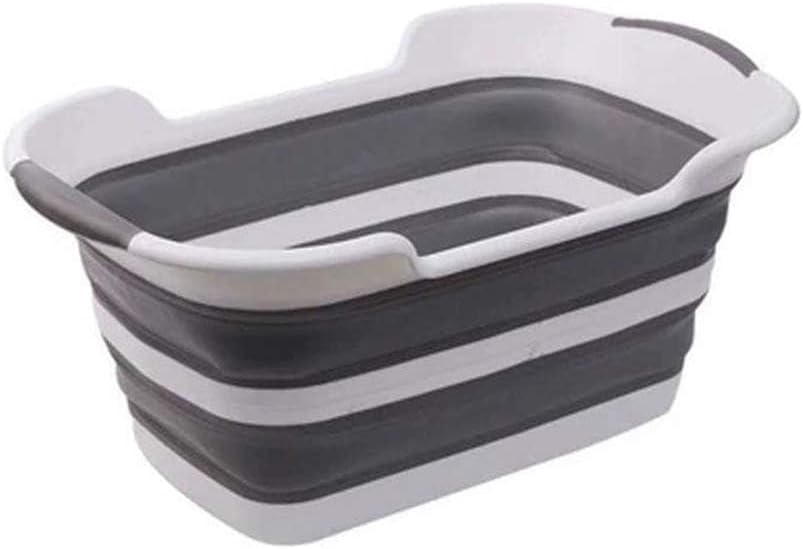 Foldable Multifunction Collapsible Plastic Platic Pet Bath Tub (Grey)