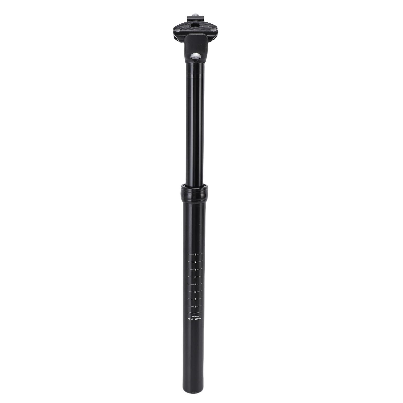 Emoshayoga Sztyca Amortyzowana Rowerowa 30,9 Mm z regulowaną wysokością Skoku 150 Mm zapewniającą wygodną jazdę, Amortyzator ze Stopu Aluminium