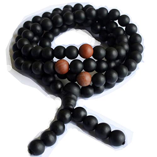 vv8oo Bian Stone Bracelet Black Red Beads Necklace Massage Stretch Elastic Hand String