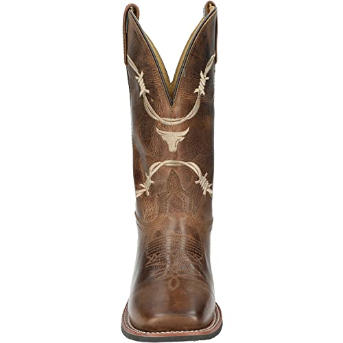 Image of Smoky Mountain Men's Logan Western Boot Square Toe Brown 8 EE