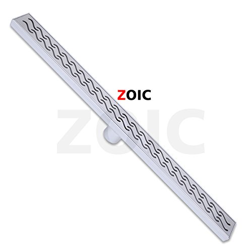 Zoic 31.49 Inches Linear Stealth Floor Grate Bathroom Shower Waste Drain 304 Stainless Steel (800Mm) #TOP1