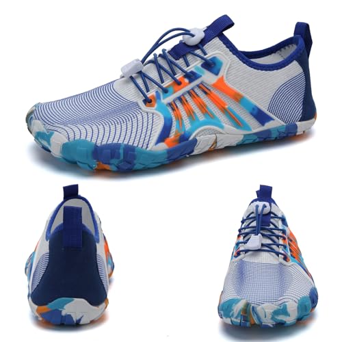 Image of Water Shoes for Men Barefoot Quick-Dry Aqua Sock Outdoor Athletic Sport Shoes for Kayaking, Boating, Hiking, Surfing, Walking