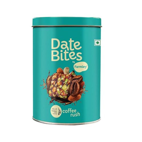 Image of Farmley Coffee Rush Date Bite 200 gm I Dates Barfi Made with Dates, Coffee Powder,Pista, Cashews, Almonds, Honey and Pure Ghee I Dry Fruits Nuts, Healthy Snacks Sweets,Gluten Free, No Added Sugar