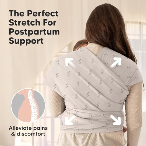 Image of KeaBabies Baby Wrap Carrier, All in 1 Original Baby Carrier (Pines) | Newborn to Toddler Sling, Easy to Wear, Hands Free Bonding, Lightweight, Breathable Infant Wraps