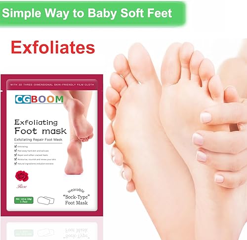 Foot Mask 5 Packs, Foot Peel Mask Callus Remover, Exfoliating Peeling Calluses Dead Skin, Callus Remover Foot Mask - Image 3