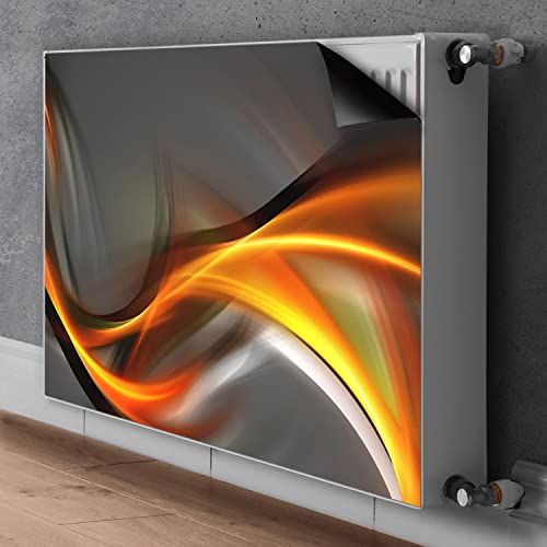Cache radiateur 80x60cm magnétique gris et cache aération - 3