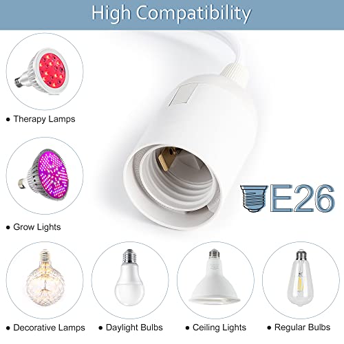 Jackyled 20Ft Ul Approval Extension Hanging Lantern Pendant Light Lamp Cord Cable 360W Suitable For E26 E27 Socket With On/Off Switch For Paper Lantern #TOP4