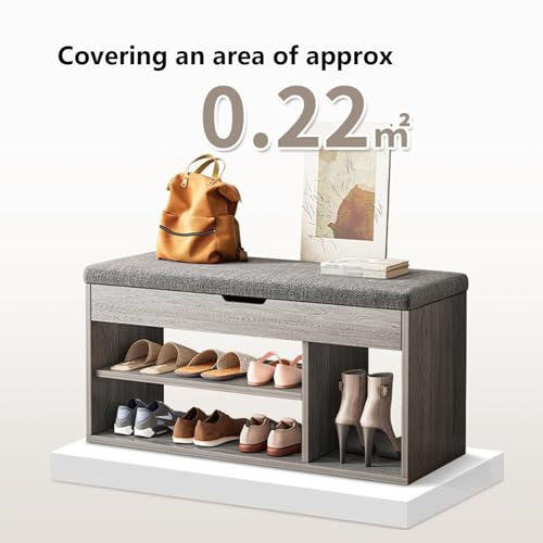 Étagère à chaussures compacte 80cm meuble de rangement chambre et bain - 2