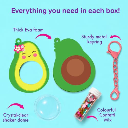Image of Chalk & Chuckles Joydomes Happy Avocado, DIY Shaker Keychains & Bag Charms