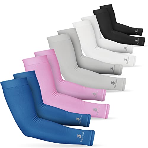Image of SportsTrail Cooling Arm Sleeves for Men & Women - Breathable, UV Sun Protection, Sports Arm Sleeves for Women, Men & Youth
