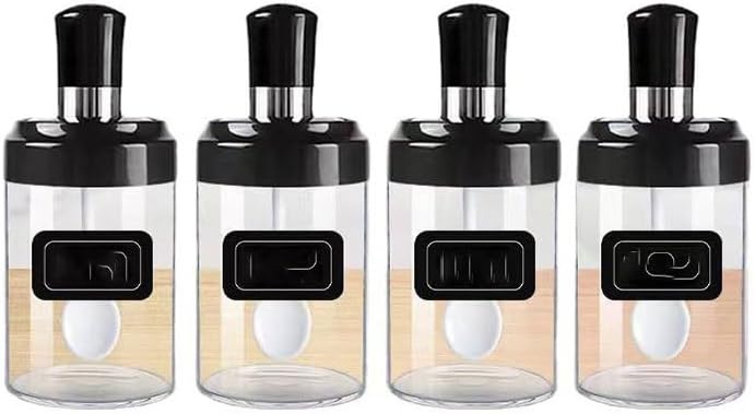 Kitchen Spice Box Glass Flavor Jar Set for Household Use