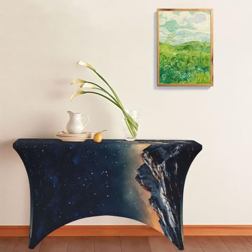Nappe élasthanne 1,2m pour table de salle à manger rustique - 7