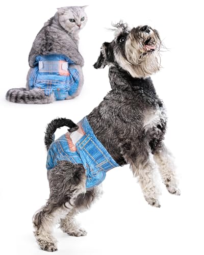 Image of Pet Soft Dog Diapers Female, Disposable Dog Diapers, Cat Diaper for Female Cats, Puppy Diaper 8pcs XSmall