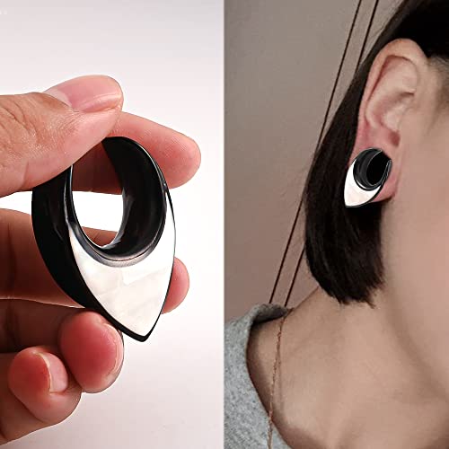 Doearko 2Pcs Ear Gauges Fashion Conch Shell Saddle Ear Plugs Body Piercing Tunnels 316 Stainless Steel Hypoallergenic Earrings Plugs For Ears Expander Body Jewelry (8Mm(0G), Rose Gold) #TOP2